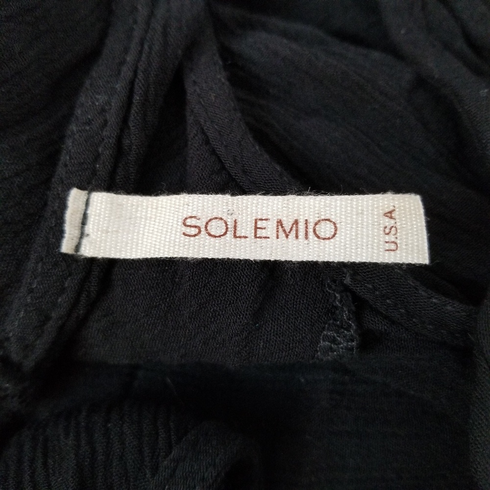 Solemio Women's L Black Romper Open Back Halter - Picture 4 of 8